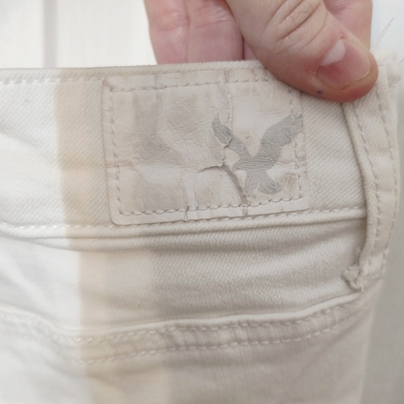 American Eagle White Super Stretch Skinny Jeggings Size 12 x-Long - Picture 4 of 8